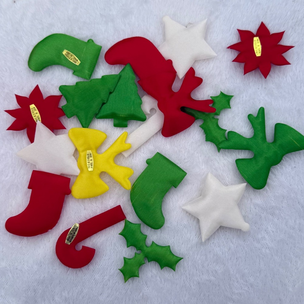 Vintage Christmas Appliques Holiday Craft‎ Embellishments Taiwan Lot